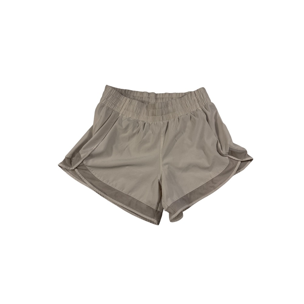 Athleta Mesh Racer Run 4" Short Tan Beige Active Running Shorts XS - Picture 2 of 10